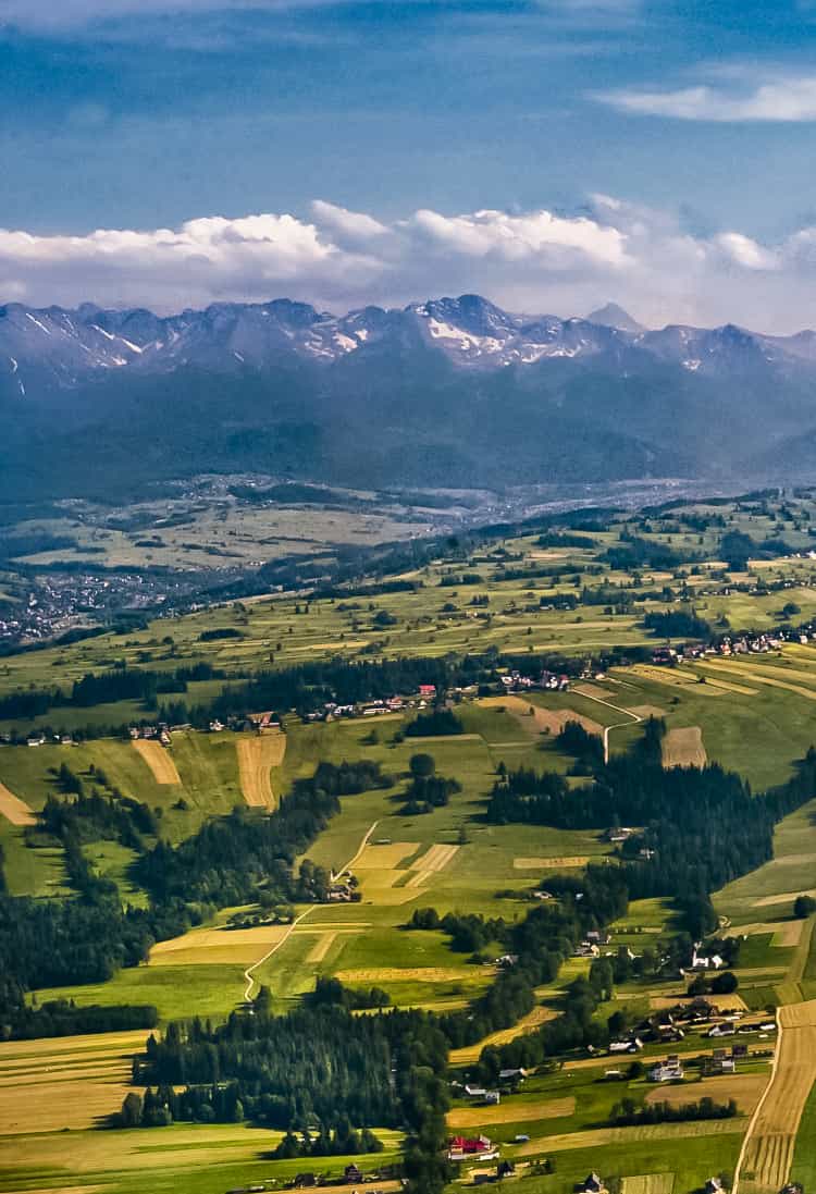 scenic flight over the Tatra Mountains