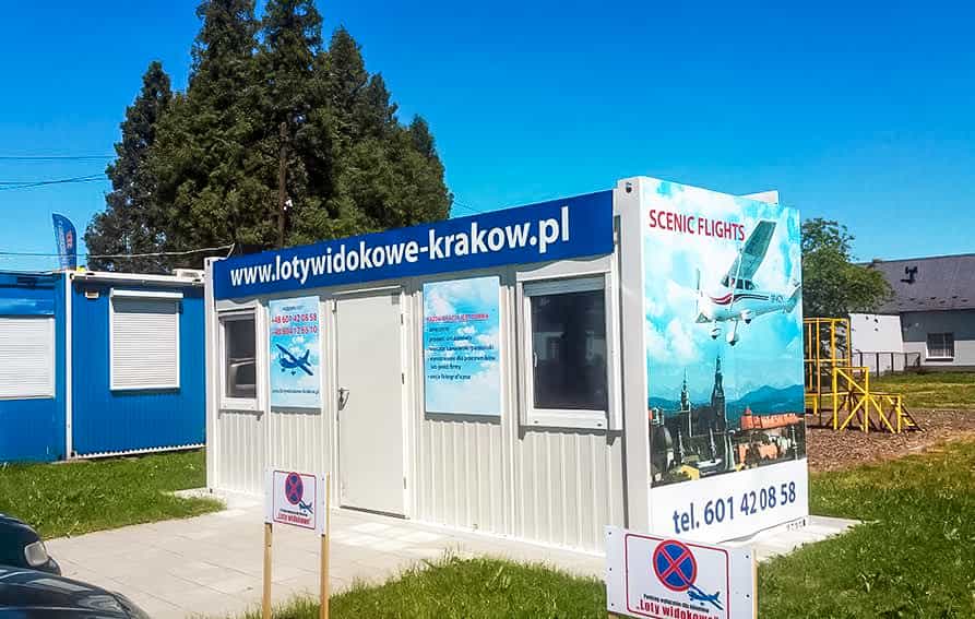 kontakt-budynek Loty widokowe Kraków Pobiednik Wielki